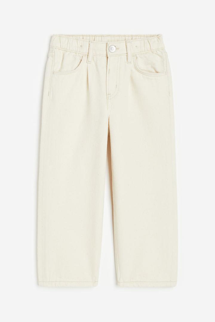 H & M - Loose Fit Jeans - White