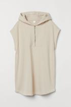 H & M - Sleeveless Hoodie - Beige