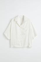 H & M - Oversized Resort Shirt - White