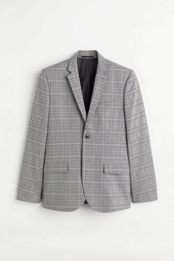 H & M - Skinny Fit Jacket - Gray