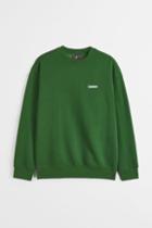H & M - Relaxed Fit Appliqud Sweatshirt - Green