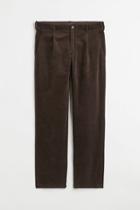H & M - Regular Fit Corduroy Pants - Brown