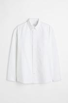H & M - Regular Fit Oxford Shirt - White