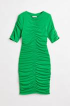 H & M - Gathered Jersey Dress - Green