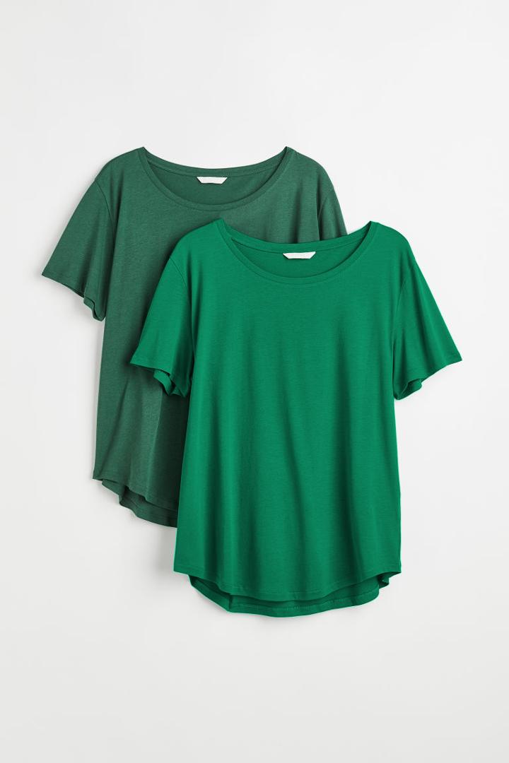 H & M - H & M+ 2-pack T-shirts - Green