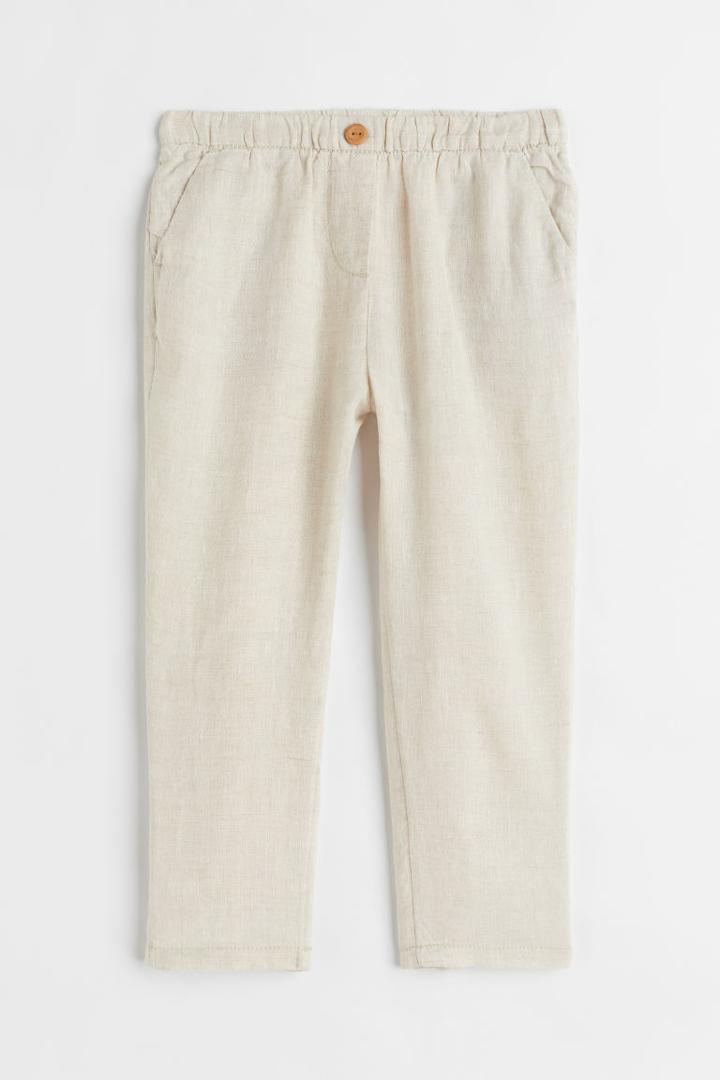 H & M - Linen Chinos - Beige
