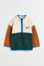 H & M - Half-zip Fleece Jacket - Green