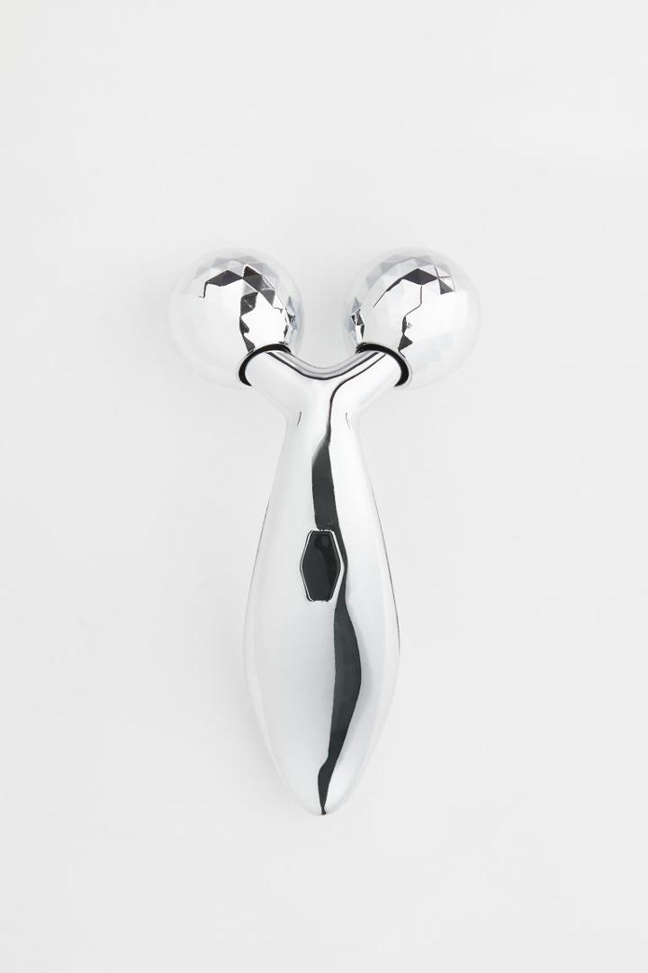 H & M - Face And Body Massage Roller - Silver