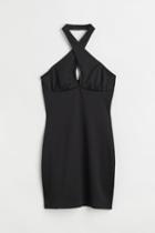 H & M - Halterneck Jersey Dress - Black
