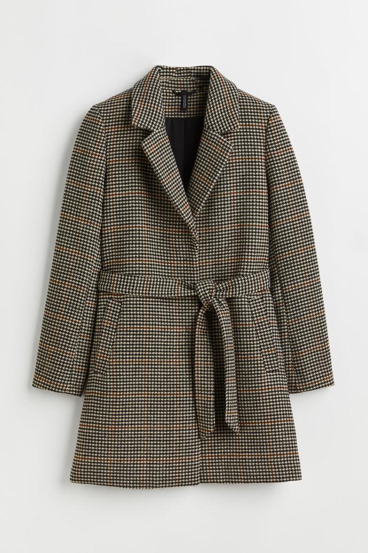 H & M - Tie Belt Coat - Beige