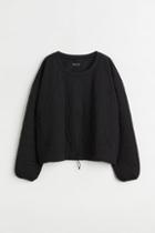 H & M - Quilted Outdoor Top - Black