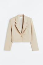 H & M - Crop Blazer - Beige