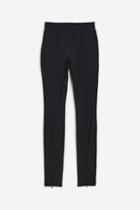 H & M - Drymove&trade; Zip-hem Sports Leggings - Black