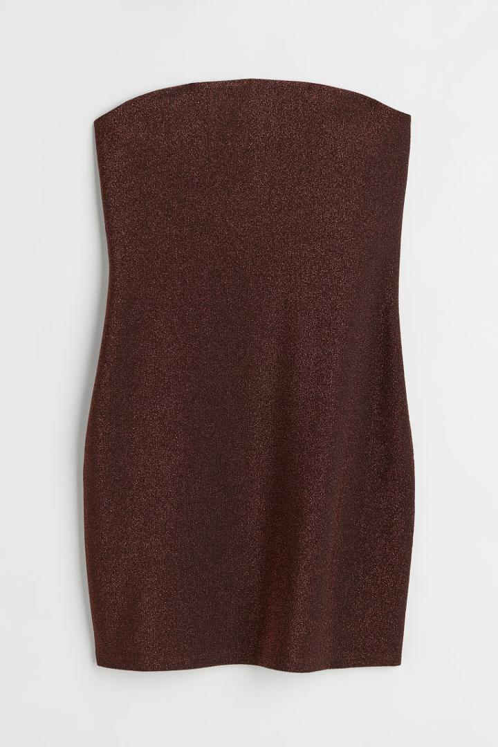 H & M - Bandeau Dress - Brown