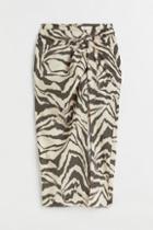 H & M - Draped Skirt - Beige
