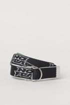 H & M - Jacquard-patterned Belt - Black