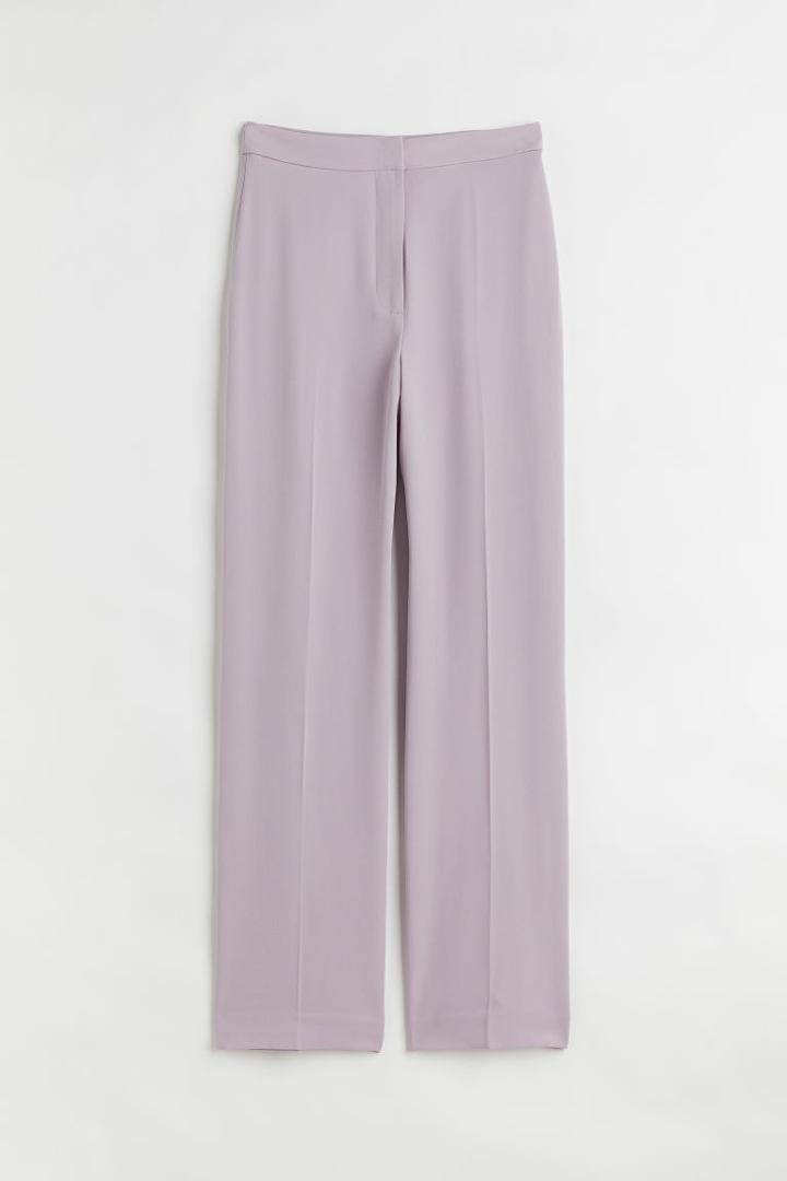 H & M - Wide-cut Pants - Purple