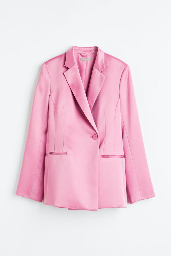 H & M - Fitted Blazer - Pink