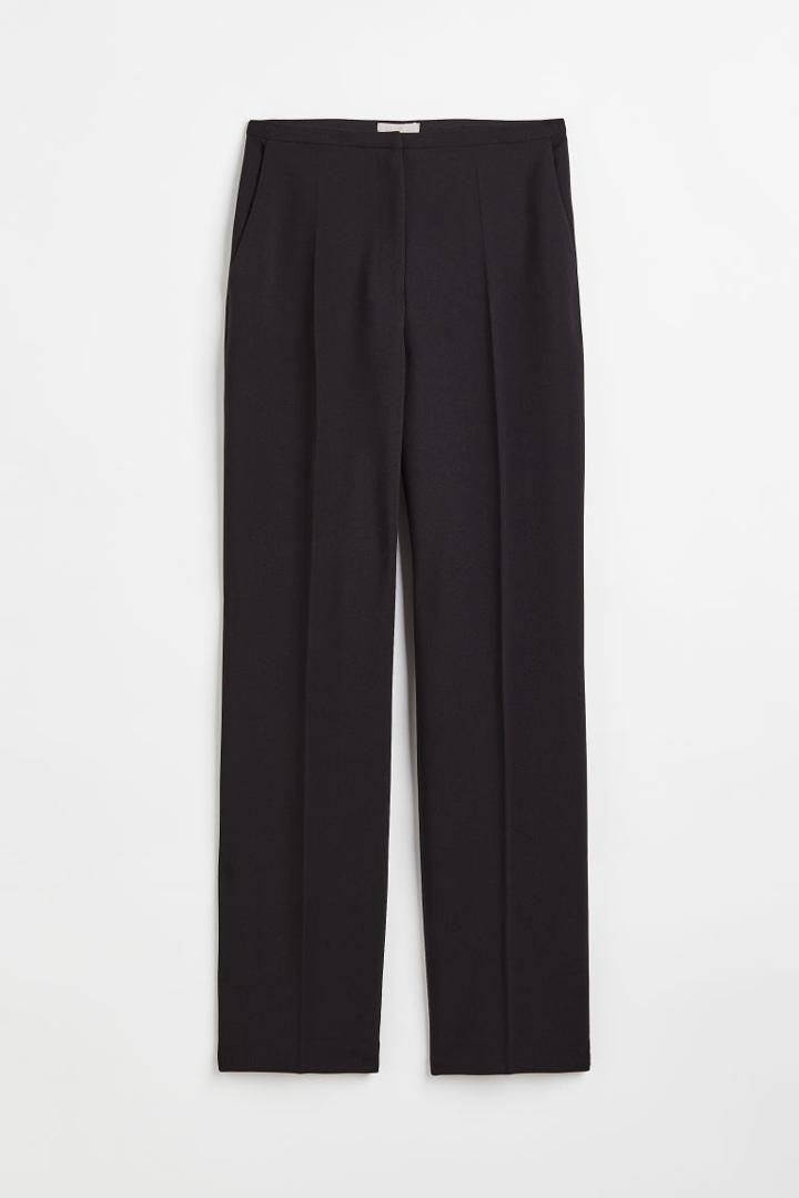 H & M - Straight-cut Pants - Black
