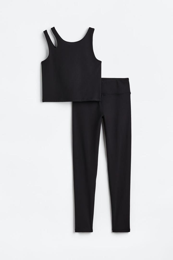 H & M - 2-piece Drymove&trade; Sports Set - Black