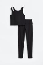 H & M - 2-piece Drymove&trade; Sports Set - Black