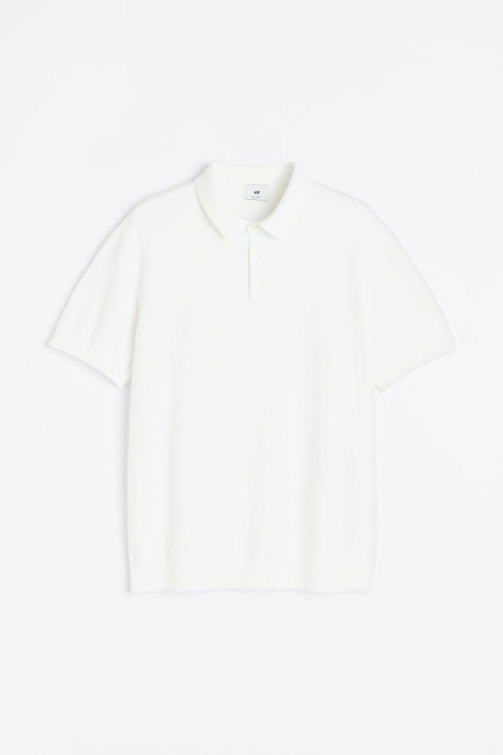 H & M - Regular Fit Polo Shirt - Beige