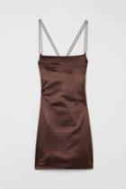 H & M - Fitted Dress - Brown