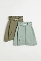 H & M - 2-pack Hooded Jackets - Green
