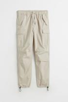 H & M - Regular Fit Ripstop Cargo Pants - Beige