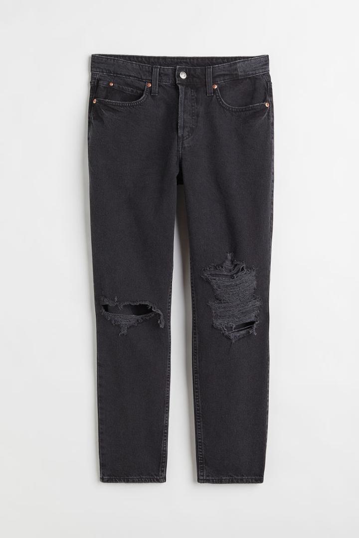 H & M - Boyfriend Low Regular Jeans - Black