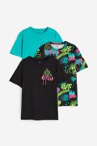 H & M - 3-pack Cotton T-shirts - Black