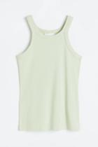 H & M - Ribbed Tank Top - Green