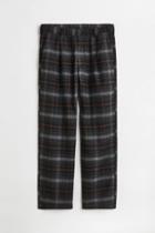 H & M - Relaxed Fit Wool-blend Twill Pants - Gray