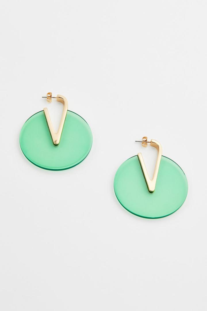 H & M - Earrings - Green