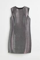 H & M - Fitted Sleeveless Dress - Gray