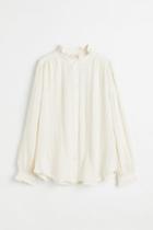 H & M - Cotton Muslin Blouse - White