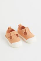H & M - Cotton Canvas Sandals - Orange
