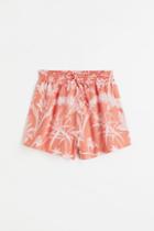 H & M - Pull-on Twill Shorts - Orange