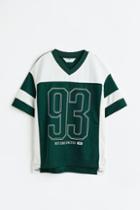 H & M - Oversized Mesh T-shirt - Green