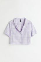 H & M - Crop Shirt - Purple