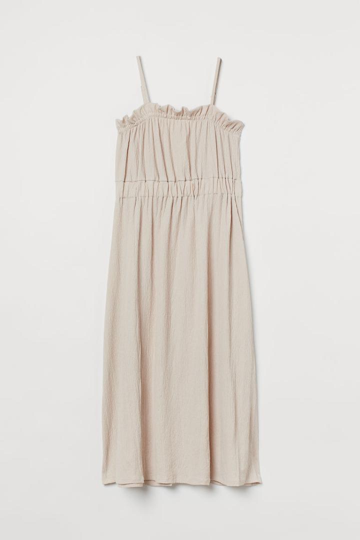 H & M - Calf-length Jersey Dress - Beige