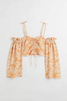 H & M - Off-the-shoulder Top - Orange