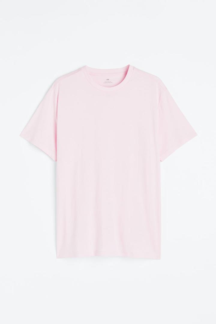 H & M - Regular Fit Crew-neck T-shirt - Pink