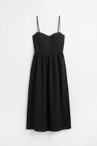 H & M - Linen-blend Dress - Black