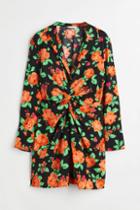 H & M - Twisted-detail Shirt Dress - Black