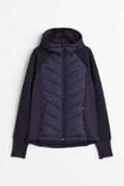 H & M - Padded Hooded Outdoor Jacket - Blue