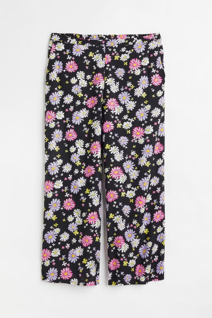 H & M - H & M+ Wide-leg Pants - Black