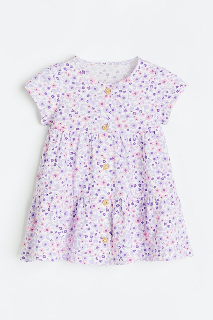 H & M - Button-front Dress - White
