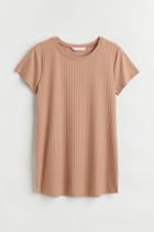 H & M - Mama Ribbed Top - Beige