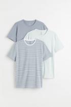 H & M - 3-pack Slim Fit T-shirts - Turquoise